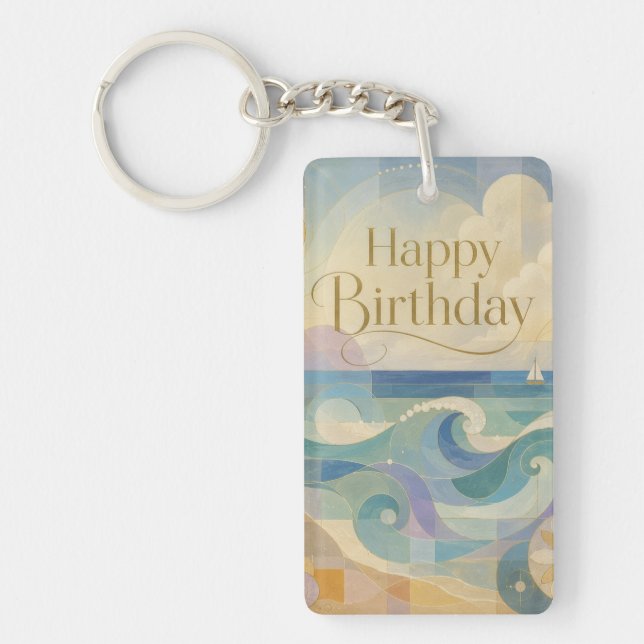 Sailing into a New Year Keychain (Front)