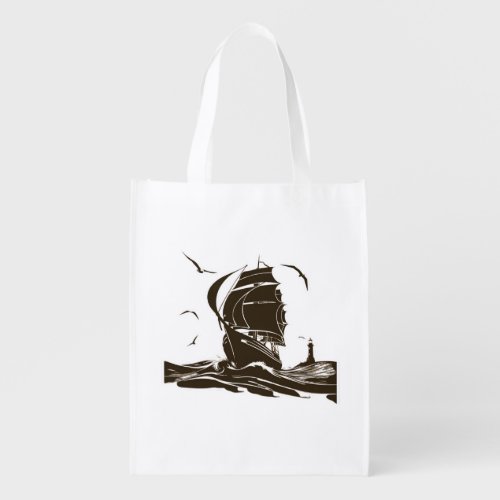 Sailing into Adventure Grocery Bag