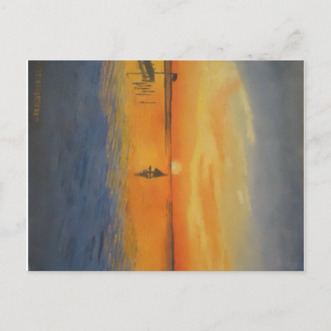 Sailing Into An LBI Sunset Postcard (Front)