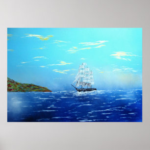 Sailing into Drake's Bay Poster