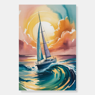 Sailing Into the Sun Foam Board