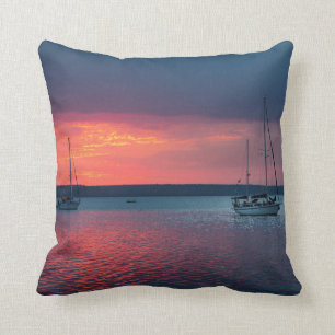Sailing Into The Sunset Cienfuego, Cuba Throw Pillow