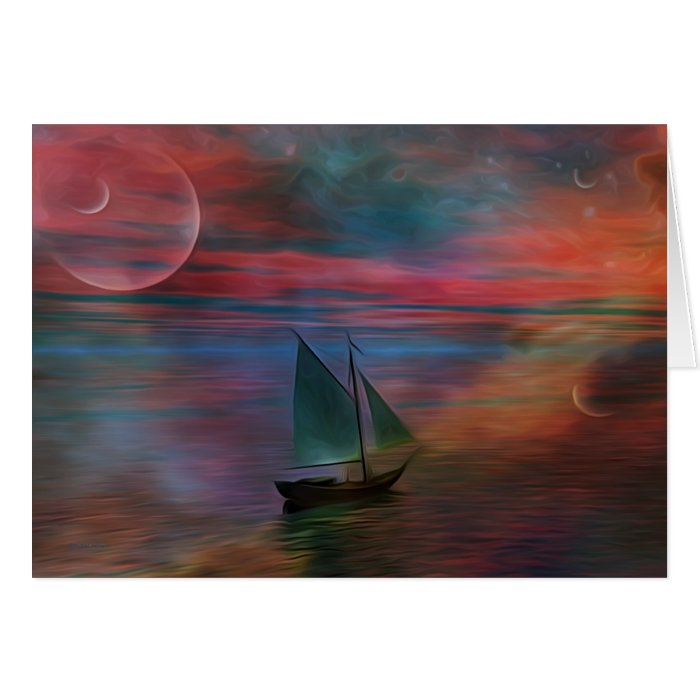 Sailing into the Unknown Greeting Card