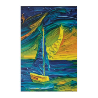 Sailing into yellow skies acrylic print