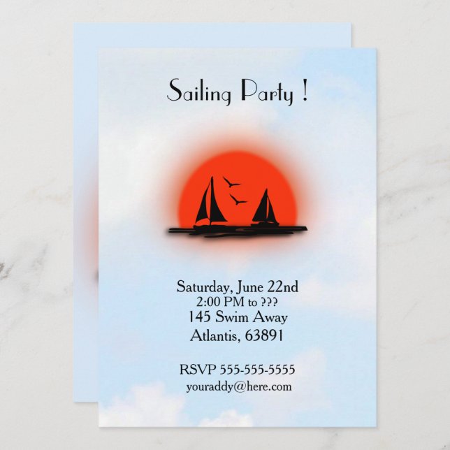 Sailing Invitation (Front/Back)