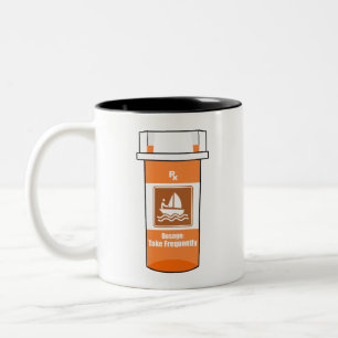 Sailing Is My Drug Two-Tone Coffee Mug