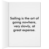 Sailing is the art of going nowhere cards (Inside (Right))