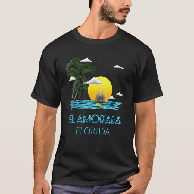 Sailing Islamorada Florida Keys Beach Sunset T-Shirt (Front)