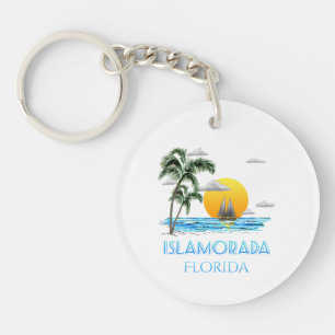 Sailing Islamorada Florida Keys Keychain