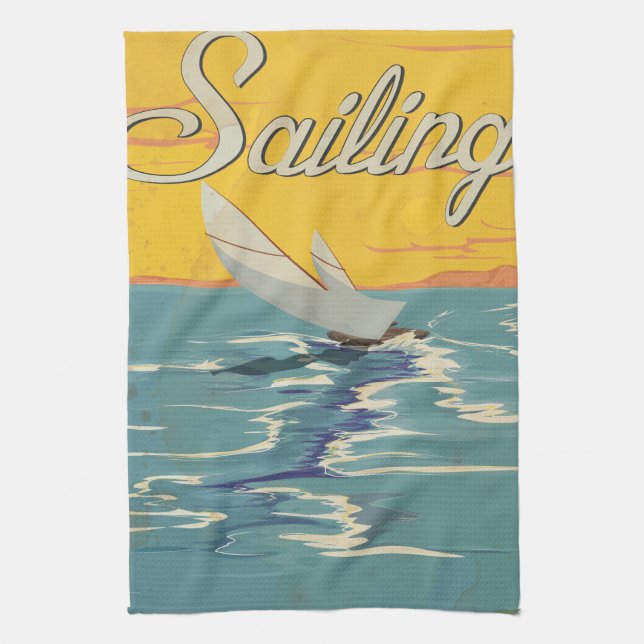 Sailing Kitchen Towel (Vertical)
