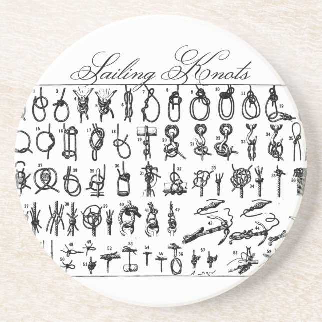 Sailing Knots Drink Coaster (Front)