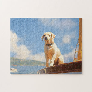 Sailing labrador retriever jigsaw puzzle
