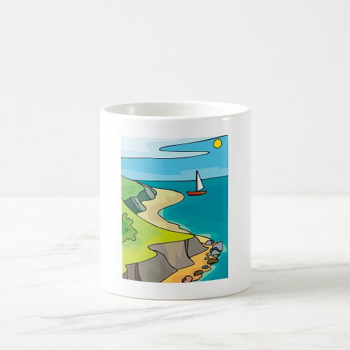 Sailing Landscape Coffee Mug
