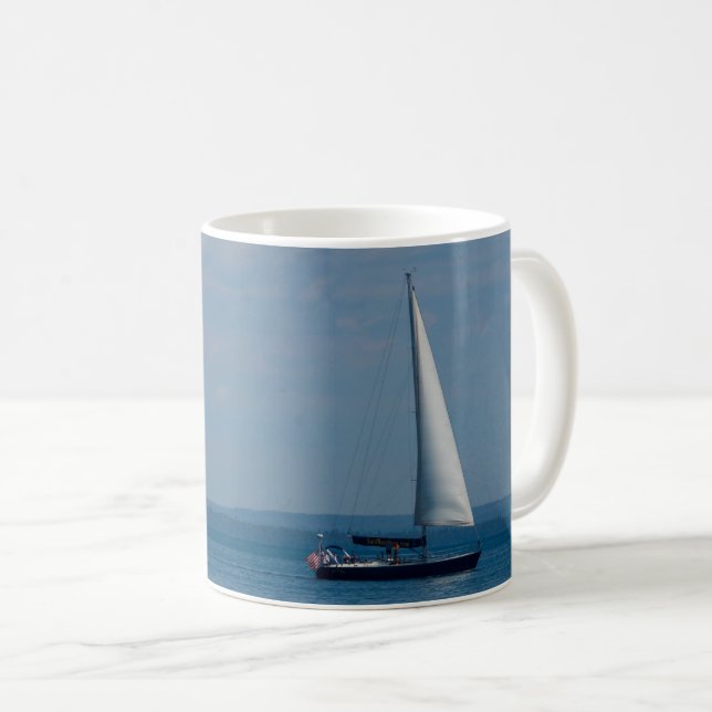 Sailing Mackinac Coffee Mug (Front Right)
