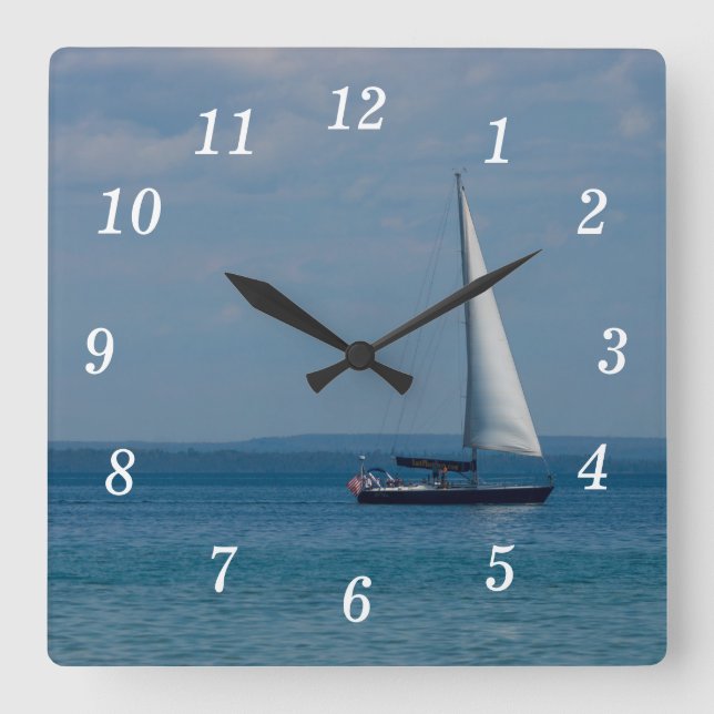 Sailing Mackinac Wall Clock (Front)