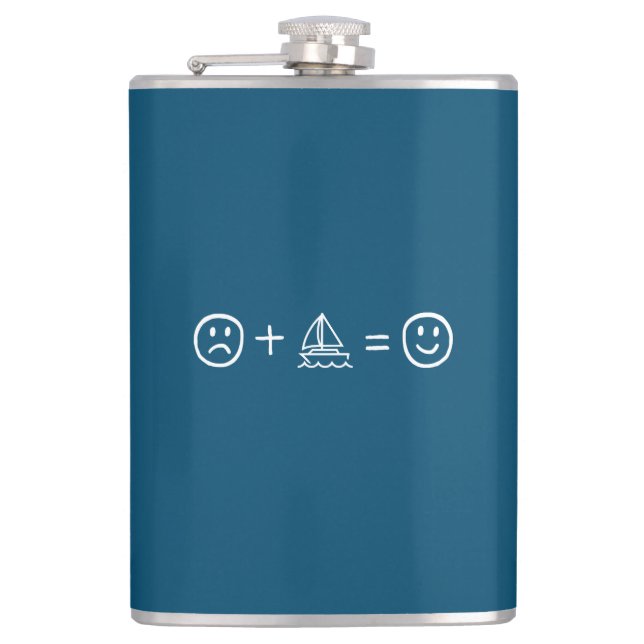 Sailing Makes You Happy Flask (Front)