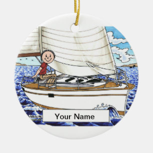 Sailing - Male Ceramic Ornament