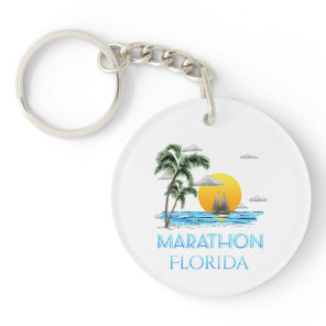 Sailing Marathon Florida Keychain