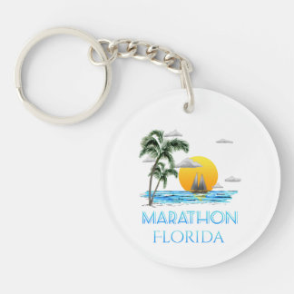 Sailing Marathon Florida Keychain
