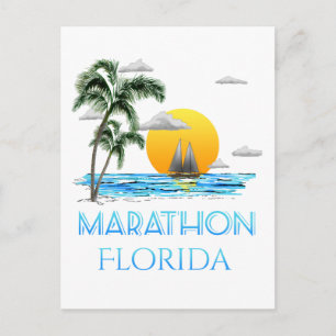 Sailing Marathon Florida Postcard