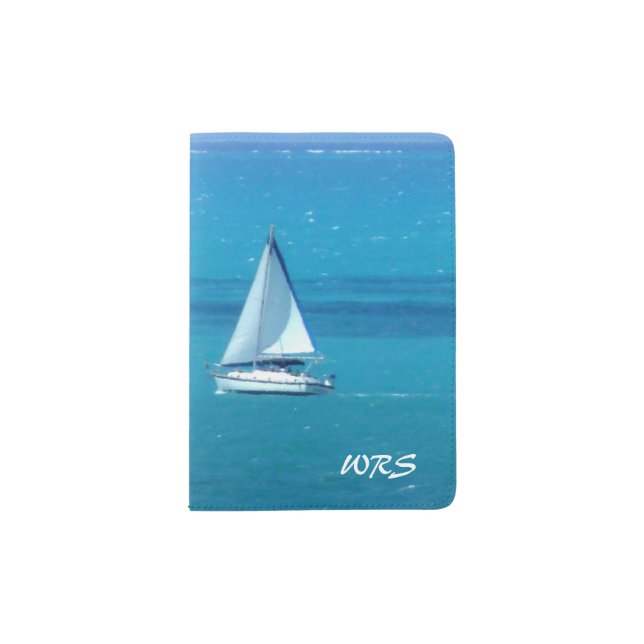 Sailing Monogrammed Passport Holder (Front)