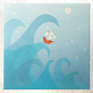 Sailing Nautical Art Ceramic Tile