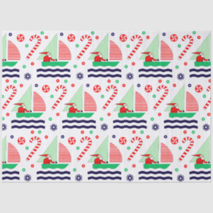 Sailing Nautical Christmas Holiday Gift Tissue Paper