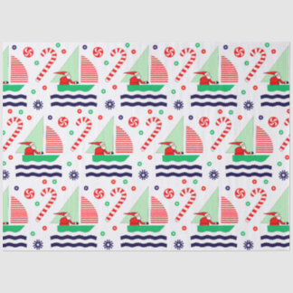 Sailing Nautical Christmas Holiday Gift Tissue Paper