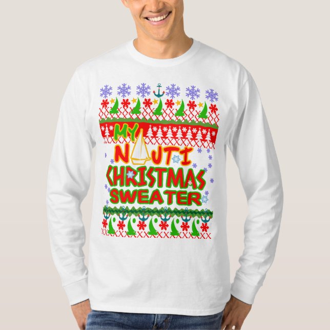 Sailing Nautical Ugly Christmas Sweater (Front)