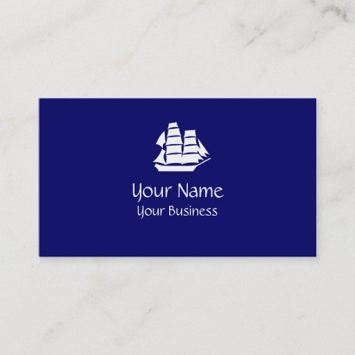 Customizable Sailing navy blue custom business cards