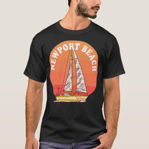 Sailing Newport Beach California T_Shirt