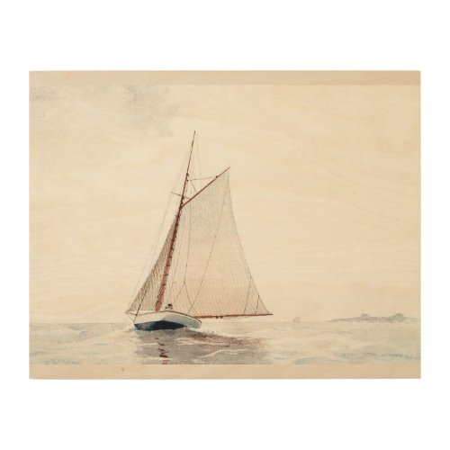 Sailing off Gloucester by Winslow Homer   Wood Wall Art