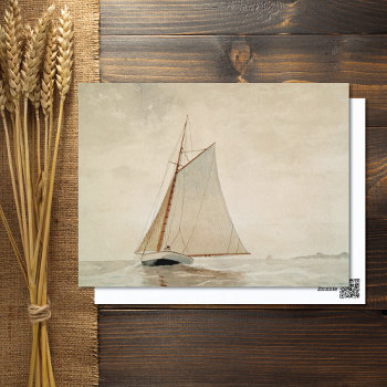 Sailing Off Gloucester Winslow Homer Postcard by mangomoonstudio at Zazzle
