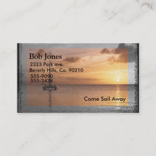 Sailing On A Sunlit Ocean Business Card