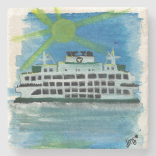 Sailing on Heavenly Seas Stone Coaster