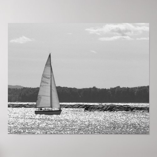 Sailing on Lake Champlain Poster