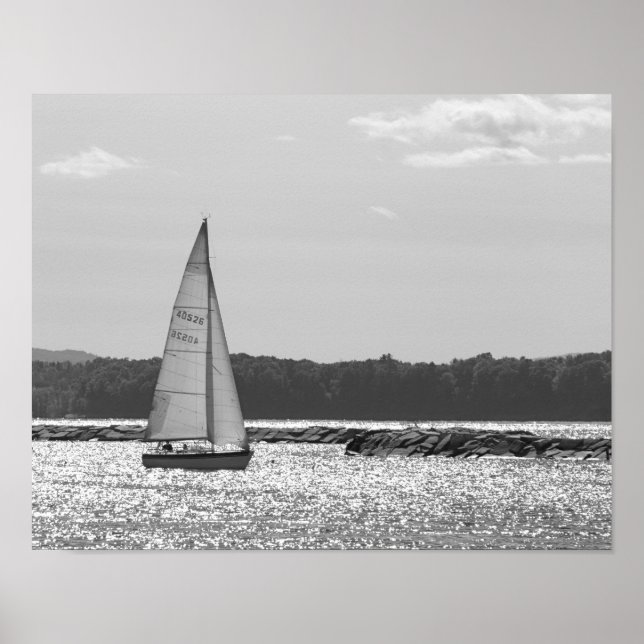 Sailing on Lake Champlain Poster (Front)