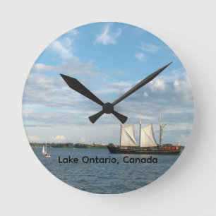 Sailing on Lake Ontario Round Clock