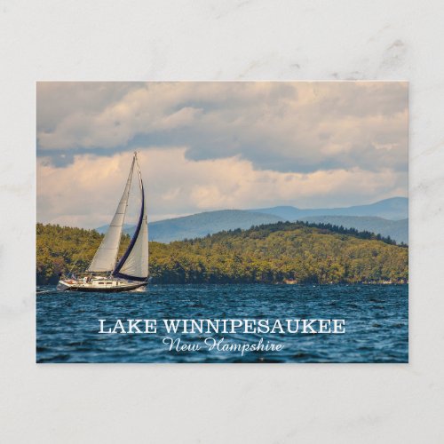 Sailing On Lake Winnipesaukee In New Hampshire Postcard