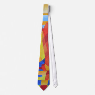 Sailing on the Seven Seas So Blue Cubist Abstract Neck Tie