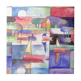 SAILING ON THE WATER Boat Watercolor Paining Ceramic Tile