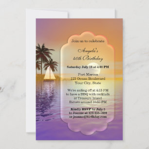 Sailing or Nautical Birthday Party Invitation