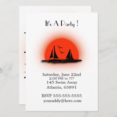 Sailing Party Invitation