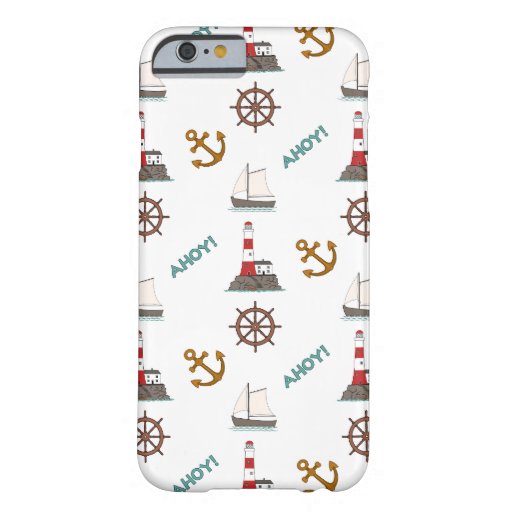 Sailing Pattern Color on White Barely There iPhone 6 Case