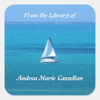 Sailing Personalized Bookplate by h2oWater at Zazzle