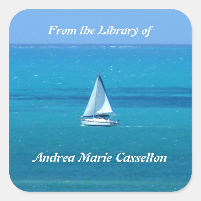 Sailing Personalized Bookplate (Front)