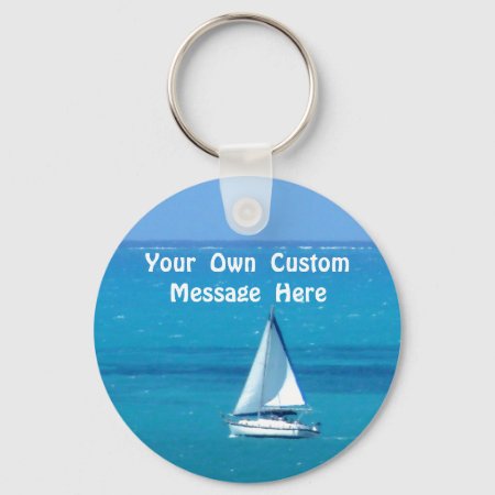 Sailing Personalized Keychain