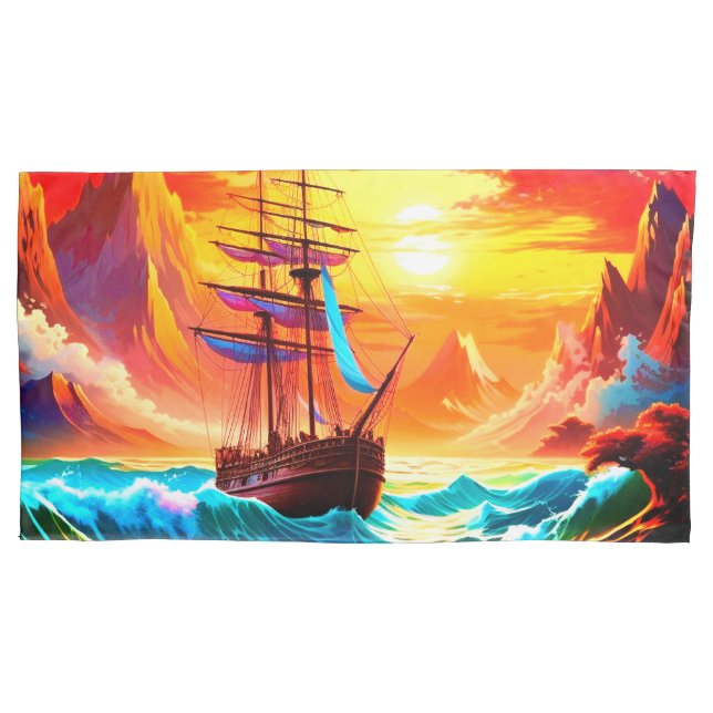 Sailing Pillow Case (Front)