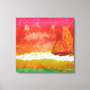 Sailing Red Skies  Canvas Print