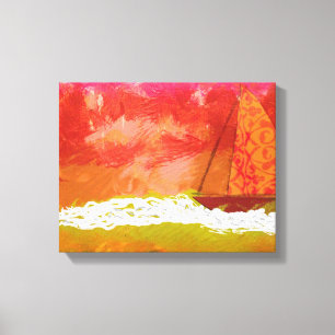 Sailing Red Skies Canvas Print